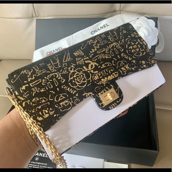 CHANEL Handbags - Brand new 19 A Chanel clutch - graffiti collection